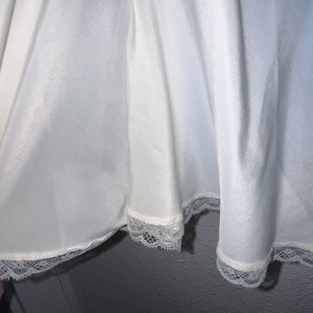 White Embroidered vintage grandma nightgown Dress - Picture 3 of 4